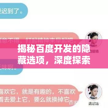 揭秘百度開發(fā)的隱藏選項(xiàng)，深度探索百度開發(fā)的神秘面紗