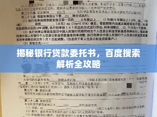 揭秘銀行貸款委托書，百度搜索解析全攻略