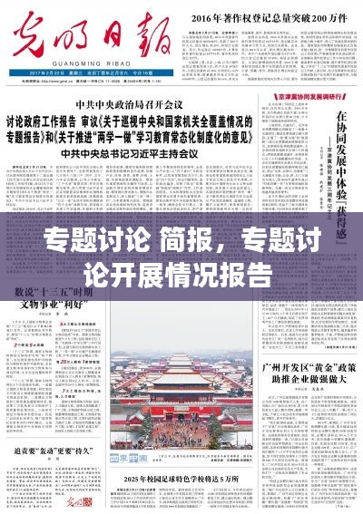 專題討論 簡報(bào)，專題討論開展情況報(bào)告 