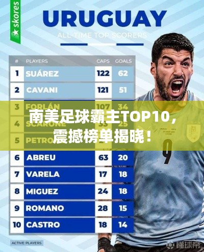 南美足球霸主TOP10，震撼榜單揭曉！