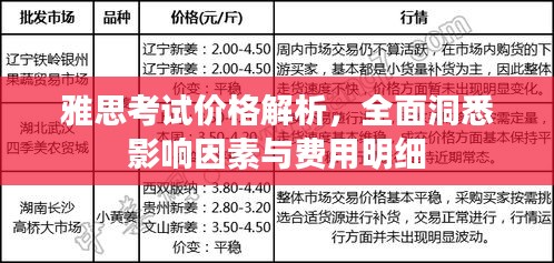 雅思考試價格解析，全面洞悉影響因素與費用明細