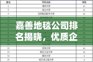 嘉善地毯公司排名揭曉，優(yōu)質(zhì)企業(yè)榜單不容錯(cuò)過！