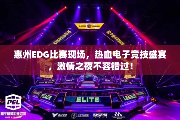 惠州EDG比賽現(xiàn)場，熱血電子競技盛宴，激情之夜不容錯過！