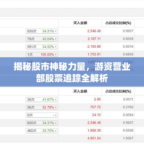 揭秘股市神秘力量，游資營業(yè)部股票追蹤全解析